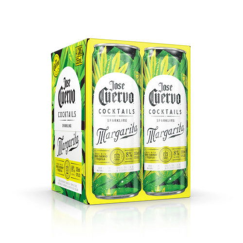 Jose Cuervo Lime Sparkling Margarita Ready To Drink Cans (4-pack)