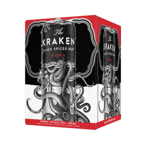 Kraken & Cola Ready to Drink Cocktails (4-pack)