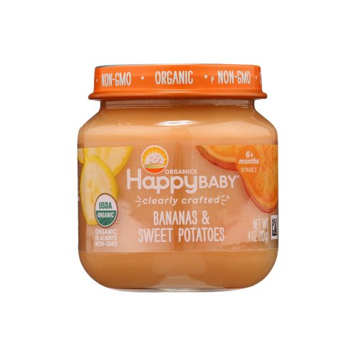 HappyBaby Organics Bananas & Sweet Potatoes, Stage 2 - Foodland