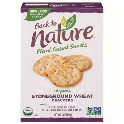 Back To Nature Organic Stoneground Wheat Crackers