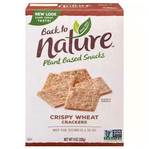 Back to Nature Wheat Crackers, Crispy