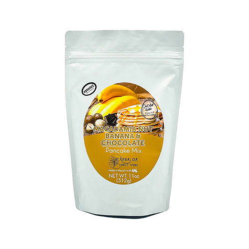 Ahualoa Family Farms Pancake Mix Macadamia Nut, Banana and Chocolate