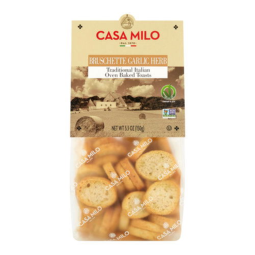 Casa Milo Bruschette Garlic Herb