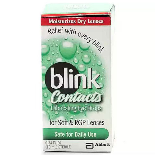 Blink Eye Drops, Lubricating for Soft & RGP Lenses, 10 Millilitre