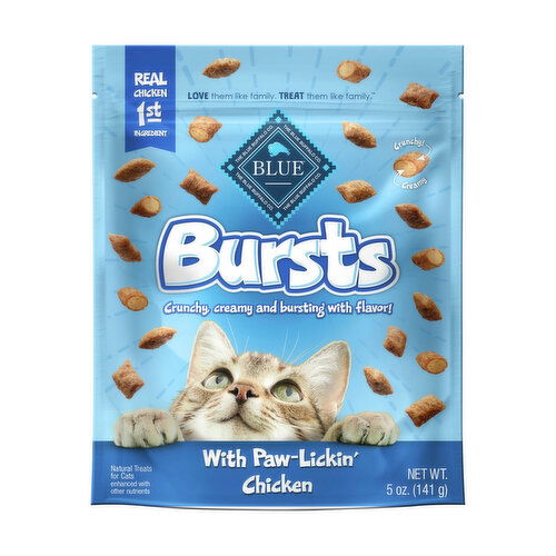 Blue Buffalo Bursts Crunchy Cat Treats, Chicken
