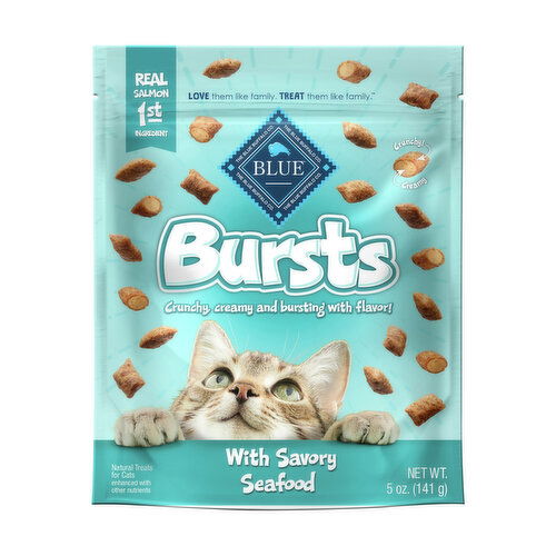 Blue Buffalo Bursts Crunchy Cat Treats, Seafood