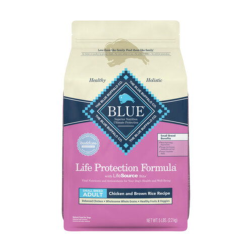 Blue Buffalo Life Protection Formula Natural Adult Small Breed Dry Dog Food, Chicken and Brown Rice