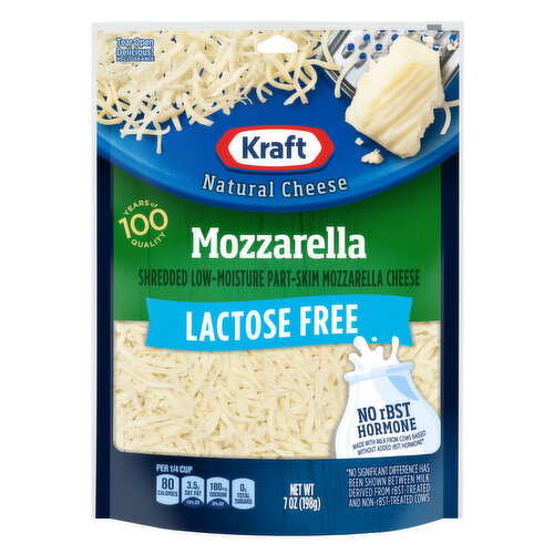 Kraft Lactose Free Mozzarella Shredded Cheese