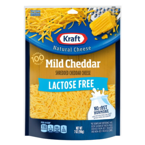 Kraft Lactose Free Mild Cheddar Shredded Cheese