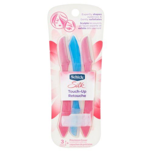 Schick Hydro Silk Touch-Up Exfoliating Dermaplaning Tool, Face & Eyebrow Razor w/Precision Cover
