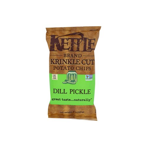 Kettle Potato Chips, Krinkle Cut, Dill Pickle