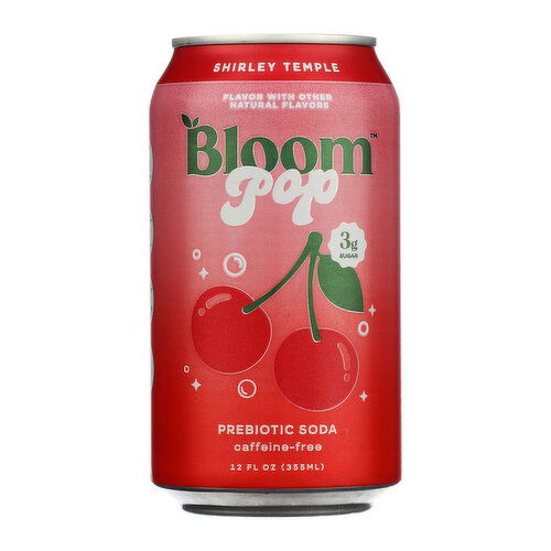 Bloom Pop Shirley Temple Prebiotic Soda