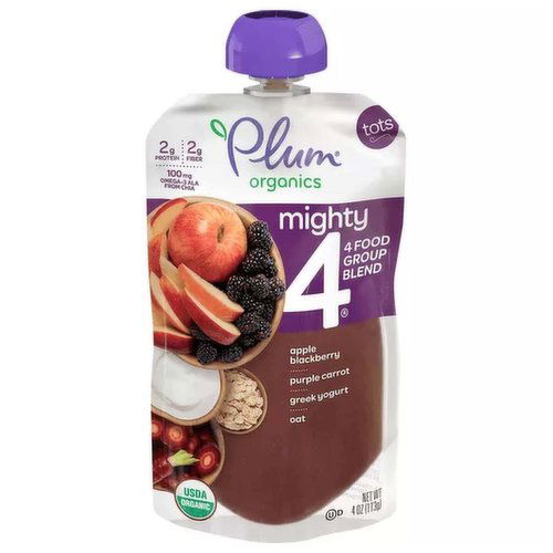 Plum Organics Mighty 4 Baby Food, Purple Carrot, Blackberry & Quinoa