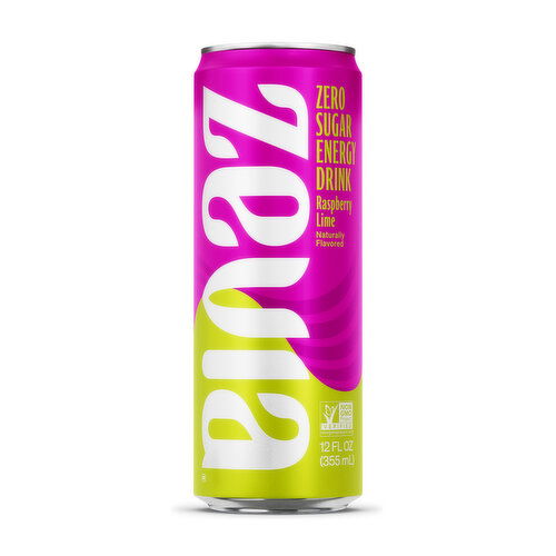 Zevia Raspberry Lime Zero Sugar Energy Drink