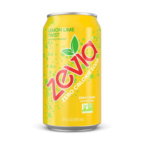 Zevia Zero Calorie Lemon Lime Twist Soda (Single)