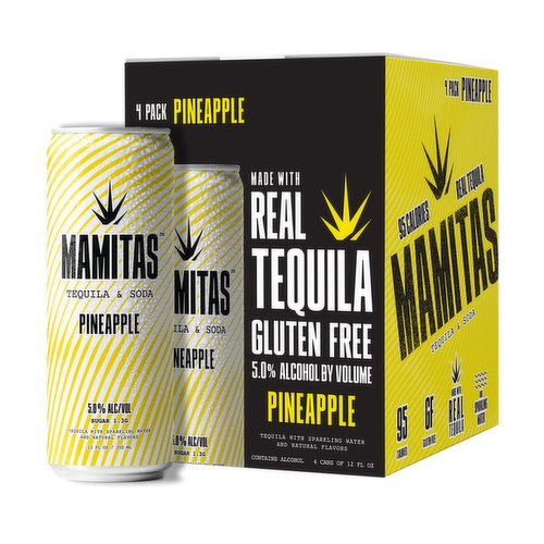 Mamitas Tequila & Soda Pineapple (4-pack)