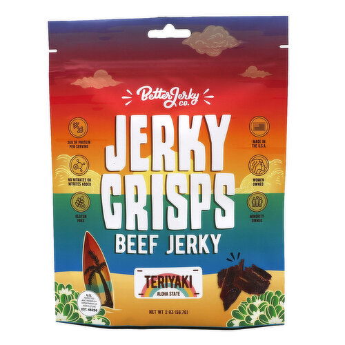 Better Jerky Co. Beef Jerky Crisps, Teriyaki