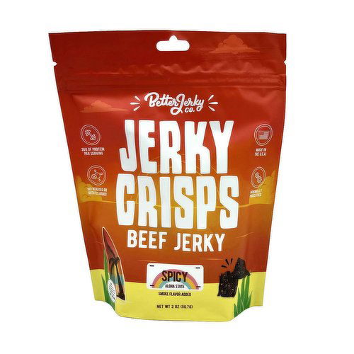 Better Jerky Co. Beef Jerky Crisps, Spicy