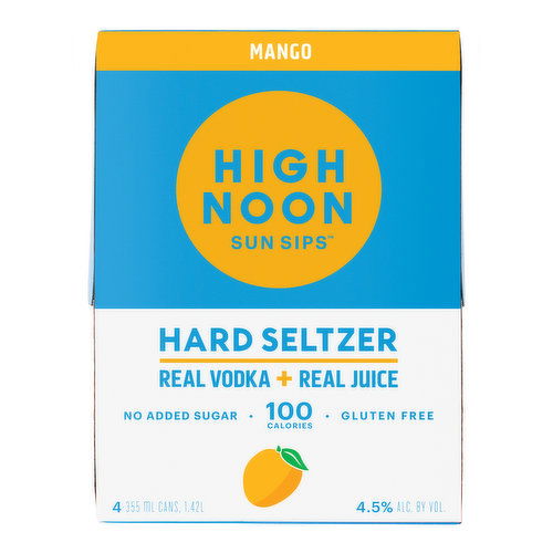 High Noon Vodka, Mango, Cans (4-Pack)