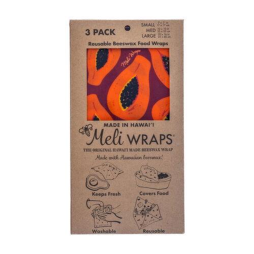 Meli Wraps Papaya (Pack of 3)