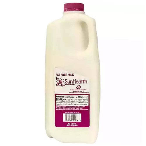 Sunhearth Milk, Fat Free