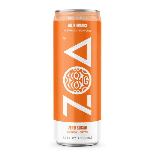 ZOA Zero Sugar Wild Orange Energy Drink