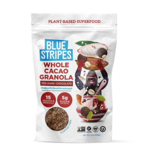 Blue Stripes Cacao Dark Chocolate Granola