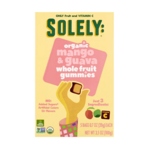 Solely Organic Mango & Guava Whole Fruit Gummies