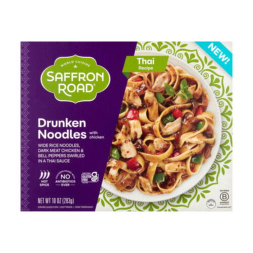 Saffron Road Drunken Noodles with Chicken