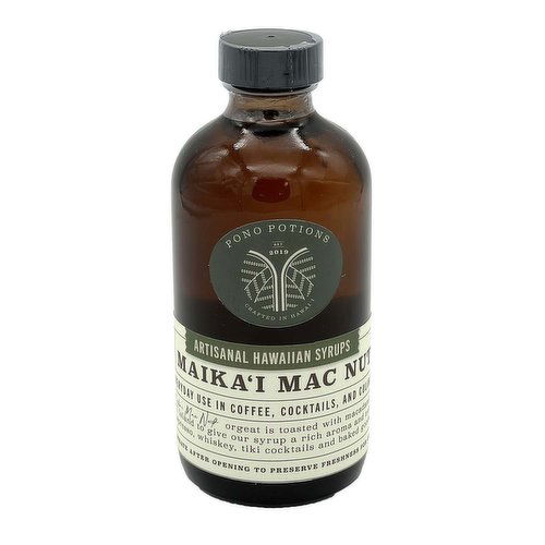 Pono Potions Syrup Macadamia Nut