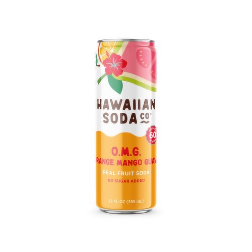 Hawaiian Soda Co Sparkling O.M.G. Orange Mango Guava