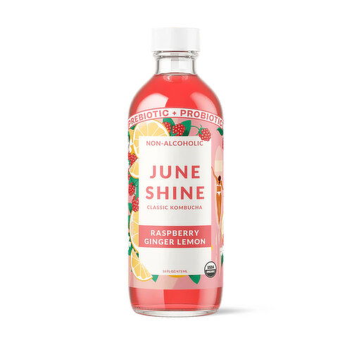 Juneshine Kombucha Raspberry Ginger Lemon