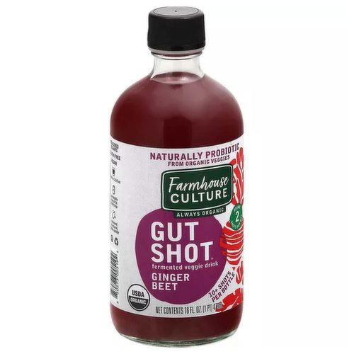 Farmhouse Culture Organic Gut Shots Ginger Beet