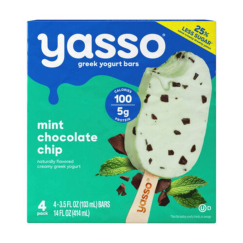 Yasso Frozen Greek Yogurt Mint Chocolate Chip Bars