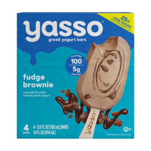 Yasso Frozen Greek Yogurt Fudge Brownie Bars