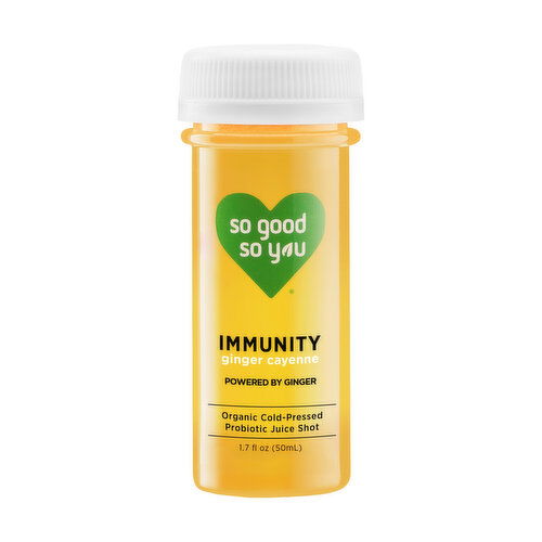 So Good So You Immunity Ginger Cayenne Probiotic Juice Shot