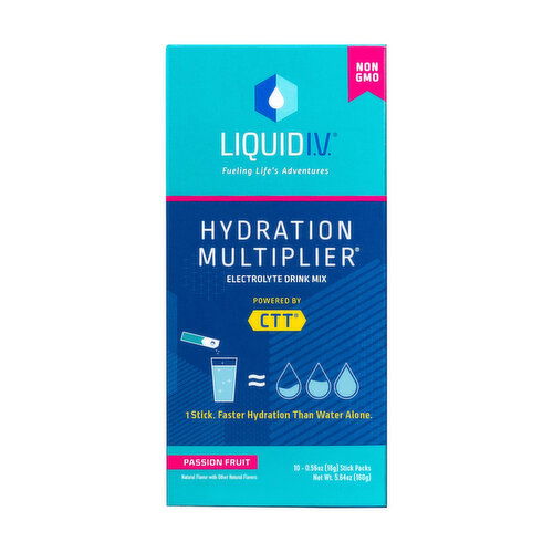 Liquid I.V. Hydration Multiplier Passion Fruit Electrolyte Drink Mix (10-count)