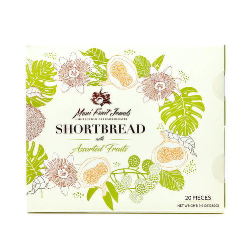 Maui Fruit Jewels Shortbread 20 Pc Asstd