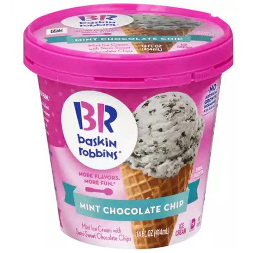 Baskin Robbins Ice Cream, Mint Chocolate Chip