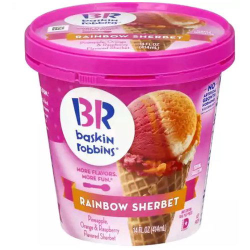 Baskin Robins Rainbow Sherbet