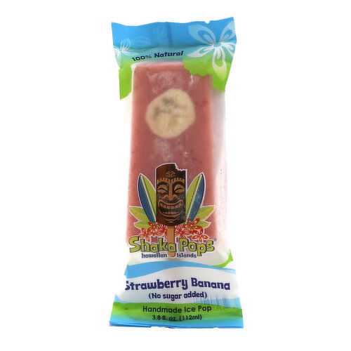 Shaka Pop Strawberry Banana No Sugar Added