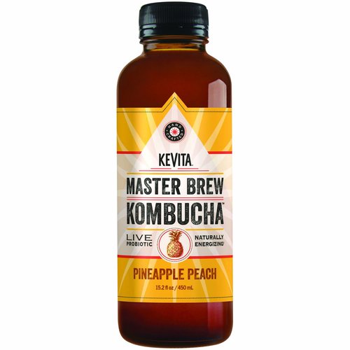 Kevita Master Brew Kombucha, Pineapple Peach