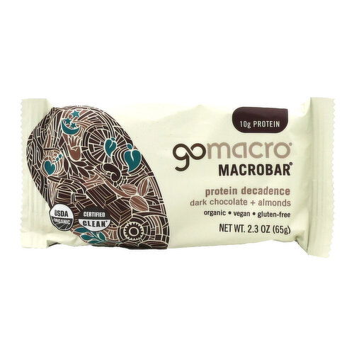 GoMacro Macro Bar, Dark Chocolate & Almonds