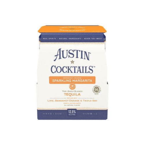 Austin Cocktails Sparkling Bergamot Orange Margarita (4-pack)