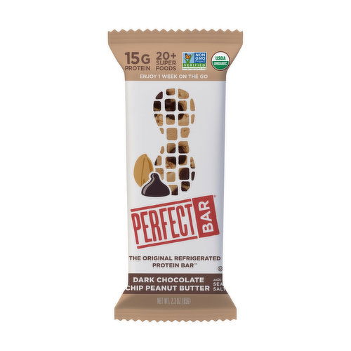 Perfect Bar Original Refrigerated Protein Bar, Dark Chocolate Chip Peanut Butter