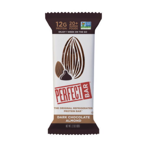 Perfect Bar Original Refrigerated Protein Bar, Dark Chocolate Almond