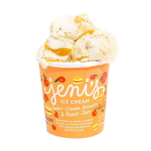 Jeni's Sweet Cream Biscuit Peach Jam Ice Cream