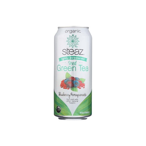 Steaz Organic Iced Green Tea, Blueberry Pomegranate