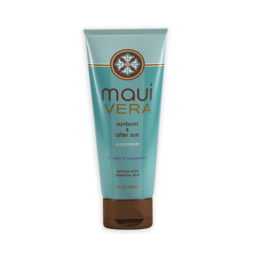 Maui Vera Sunburn & After Sun Aloe Cream Lavender Peppemint