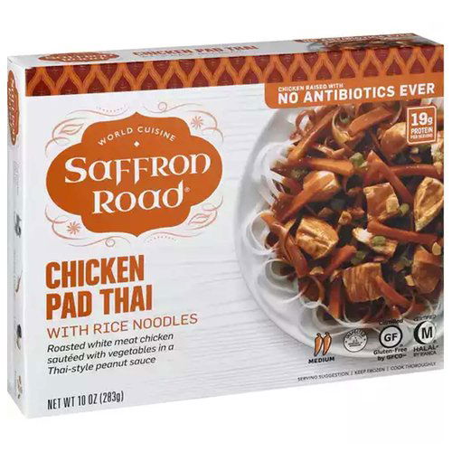 Saffron Road Chicken Pad Thai with Rice Noodles, Medium